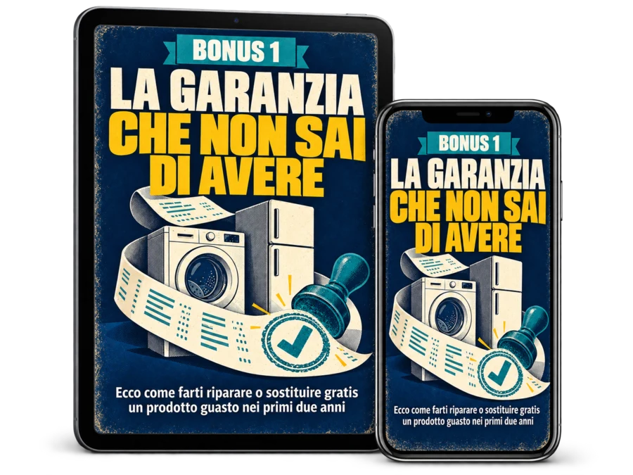 Copertina del Bonus 1, La Garanzia che Non Sai di Avere, su tablet e telefono