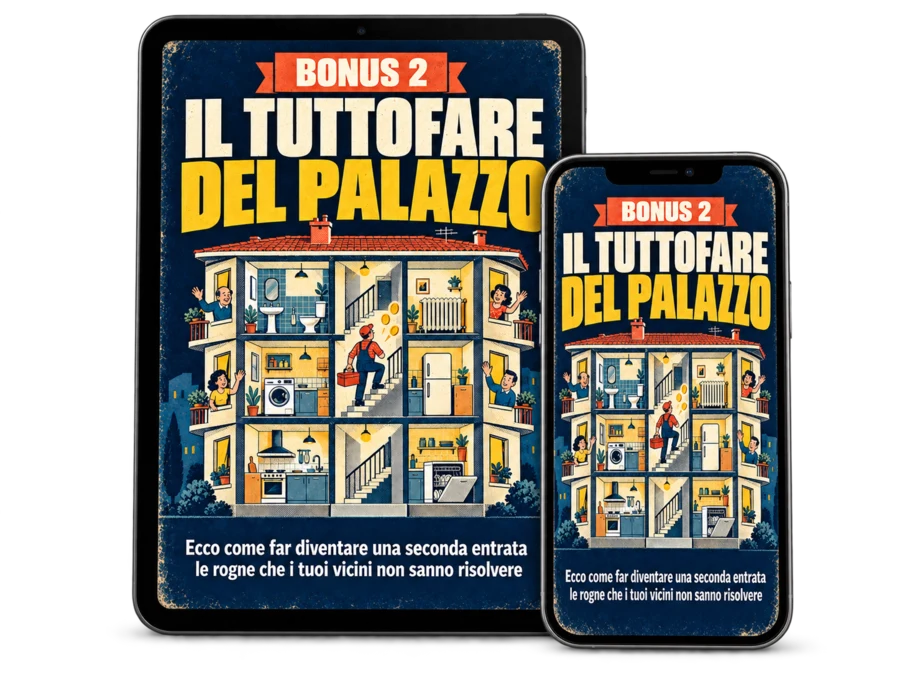 Copertina del Bonus 2, Il Tuttofare del Palazzo, su tablet e telefono